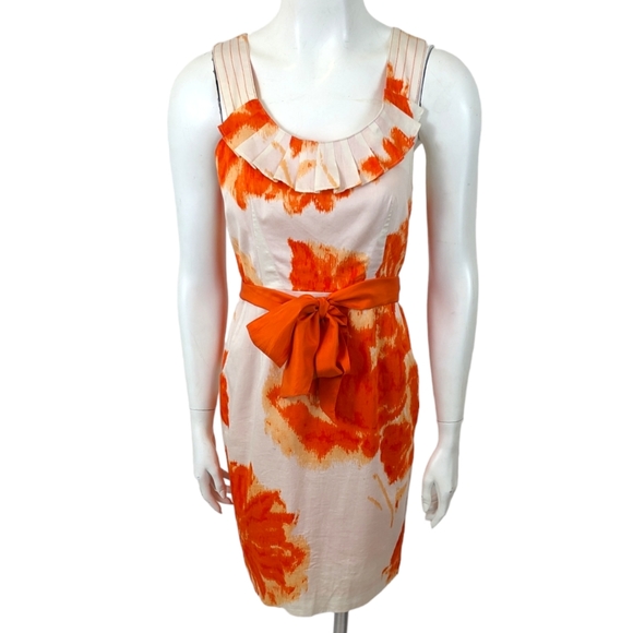 open lace back dress Moulinette Soeurs Gray Floral Print Sleeveless Sundress
